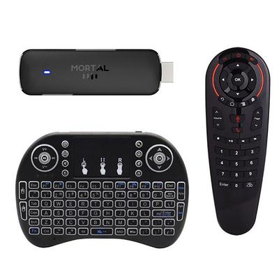 Mortal Android 14 TV Stick Full HD 4K 1080P WiFi 6 Google Voice NETFLIX Youtube Q8 BT5 24Fps Wireless Video Decode Media Player