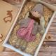 Handmade Waldorf Doll Baby Girl with Clothes Sets - 11.8 Inch Soft Plush Doll for Toddlers Ideal Christmas Gift for Kids
