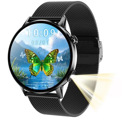imosi 1.32 inch Amoled HD ScreenSmart Watch for Women with Blood Glucose Monitor Bluetooth Call Heart Rate Blood Pressure Tracking IP68 Waterproof Fitness Tracker
