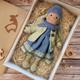 Handmade Waldorf Doll Baby Girl with Clothes Sets - 11.8 Inch Soft Plush Doll for Toddlers Ideal Christmas Gift for Kids