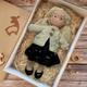 Handmade Waldorf Doll Baby Girl with Clothes Sets - 11.8 Inch Soft Plush Doll for Toddlers Ideal Christmas Gift for Kids
