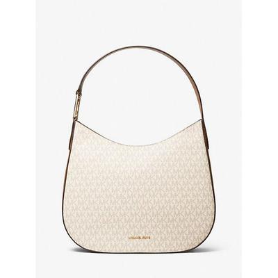 Mk Kensington Large Signature Logo Hobo Shoulder Bag