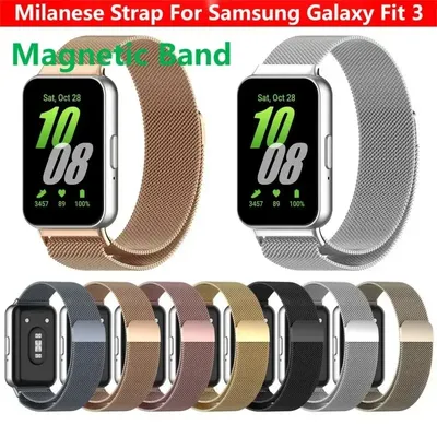 Edelstahlarmband für Samsung Galaxy Fit 3 Smart Watch Band Milanese Loop Magnetarmband für Samsung Galaxy Fit 3 Correa Image