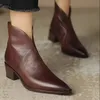 Frauen Stiefeletten Winter Low Heels Runde Größe 40 Freizeit schuhe Pu Leder weibliche niedrige Stiefel versand kostenfrei Chelsea