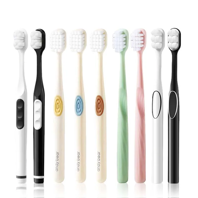 1PC Erwachsene Zahnbürste Weiche Borsten Zahnbürste Gebogene Bogenförmige Bürstenkopf High-Density BristleTooth Pinsel Tragbare Verpackung Image