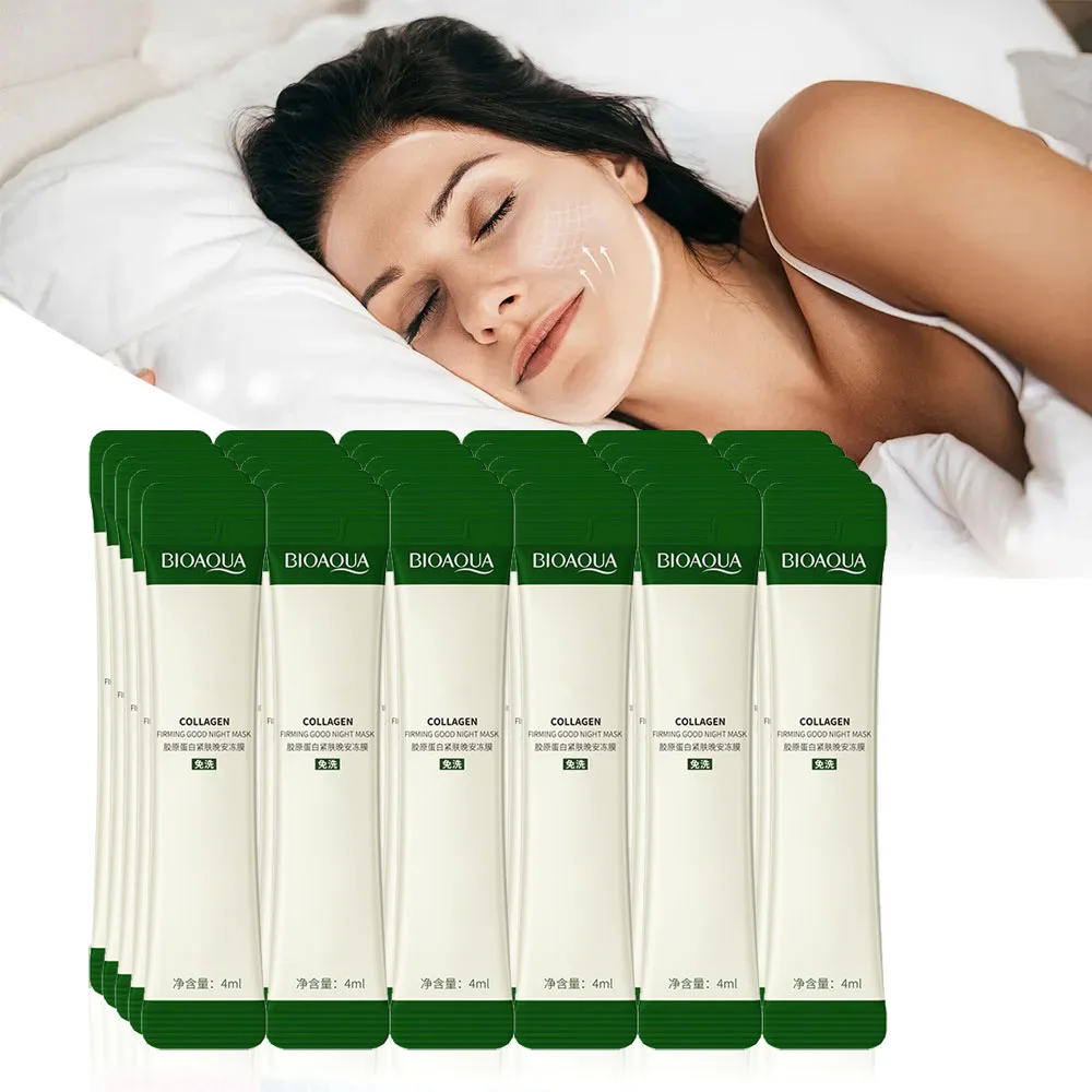 30 pz BIOAQUA Collagene Maschere per il viso per dormire Idratante Antirughe Nutriente Maschera per il viso per dormire Maschere senza lavaggio per il viso
