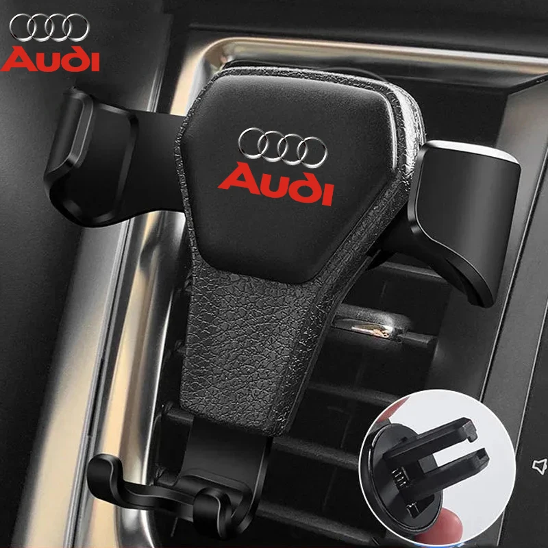 Schwerkraft Auto Telefon Halter Air Vent GPS Ständer Zubehör Für Audi A1 A2 A3 A4 A5 A6 A7 A8 Q1 Q2 Q3 Q4 Q5 Q6 Q7 Q8 Quattro TT S5 Image