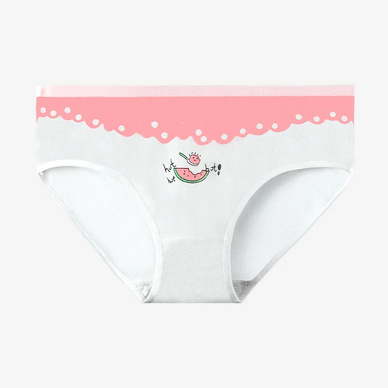 5 Stück Damen-Unterhosen aus reiner Baumwolle, dünne Sommer-Slips aus reiner Baumwolle, nahtlose Slips, atmungsaktive und süße Shorts für Teenager-Mädchen Image