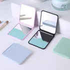 Rectangle Plastic Folding Mirror Pocket Mini Portable Makeup Mirror Women Handheld Mirror Vanity Foldable Compact Cosmetic Tools