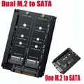 M.2 NGFF Doppia chiave SSD B+M a scheda adattatore SATA 3.0 da 2,5 pollici Convertitore chiave B con presa per custodia (chiave NVMe M non supportata)