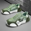 HKDQ Streetwear männer Turnschuhe Mode Grüne Plattform Casual Sport Schuhe Für Männer Trainer Mesh Atmungsaktive Mann Wanderschuhe