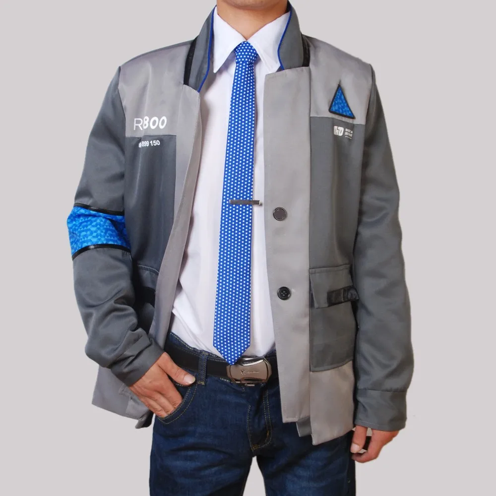 Spiel Detroit Become Human Cosplay Kostüm Connor Cosplay Uniform Männer Jacke Weißes Hemd Krawatte Mantel Kostüm Full Set rollenspiel Image