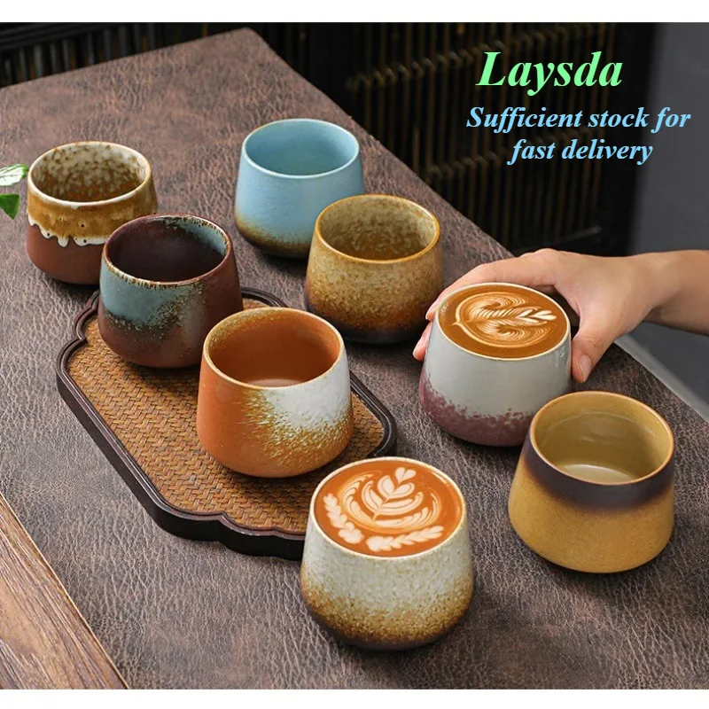 Laysda Vintage-Kaffeetasse, 200 ml, Keramik, Teetasse, Cafés im japanischen Stil, Trinkgeschirr, Steinzeug, Espresso für Restaurants, Hotels Image