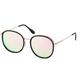New 2025 round sunglasses For Women men luxury green candy lens pink frame sun glasses shades(C6)