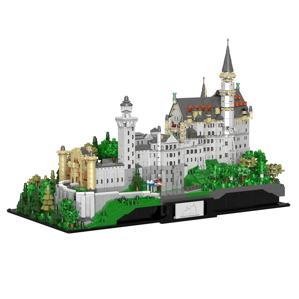 AUF LAGER MOC Kreativität Neue Schwan Stein Schloss Bau Bausteine Ziegel Modell Montage Spielzeug für Kinder Geschenk Set Image