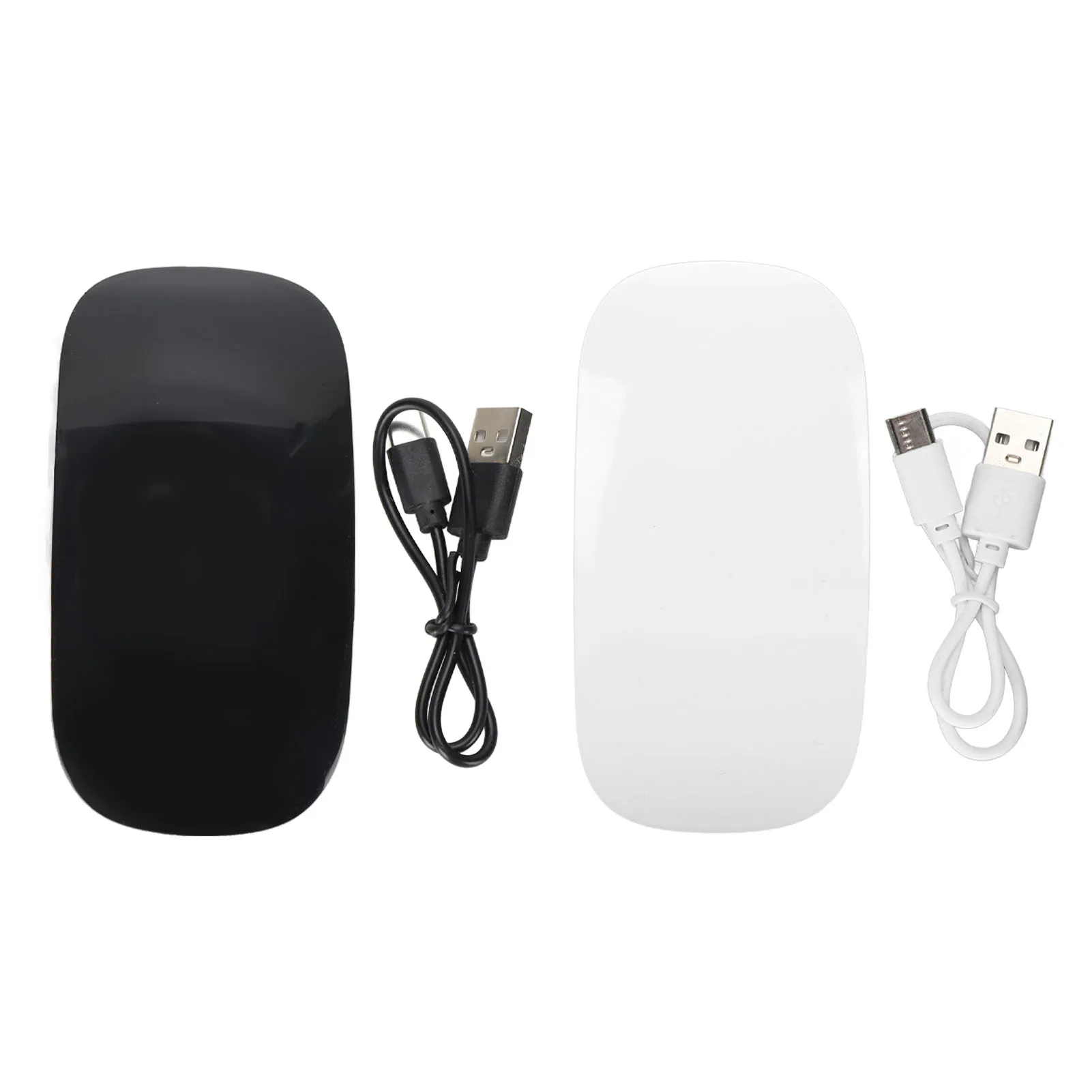 Drahtlose Bluetooth-ergonomische gebogene Maus, schlank, geräuschlos, USB C, wiederaufladbar, optische Touch-Geräuschlose Reisemaus für PC, Laptop, Zuhause Image