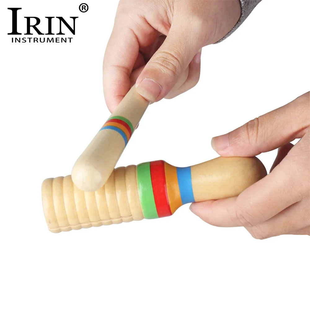 Irin Single Ringing Drum Orff Instrument Holz kleine Single-Thread Ring Percussion Zylinder Kinder Geschenke Lernspiel zeug Image