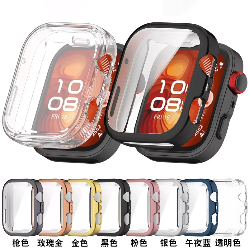 Gehärtetes Glas + Hülle für Huawei Watch Fit 4 Pro, Rundum-PC-Stoßstange, Displayschutzfolien für Huawei Fit 4-Zubehör Image