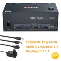 Switch KVM USB 3.0 3 monitor 2 computer Displayport 1.4 Displayport 1.4 Switch KVM 2.1 compatibile HDMI Splitter Display esteso per PC