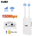 Router WiFi 4G LTE industriale KuWFi per esterni | Dual-Band 300 Mbps, slot per scheda SIM, impermeabile IP68 | CPE per telecamera IP, rete remota