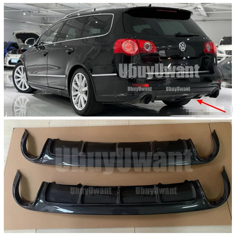 Für Volkswagen R36 Station Wagon Hohe qualität Carbon Fiber Hinten Lip Diffusor Dekorative Außen Body Kits Auto Zubehör 10-15 Image