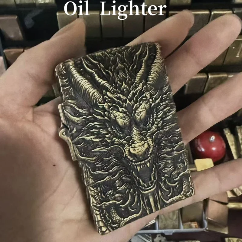 1:1 Limited Edition ZORRO Übergroßes Ölfeuerzeug Messing Persönlichkeit Constantine Kreative schwere Rüstung Übergroßes Feuerzeug Geschenk Image