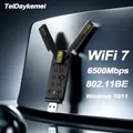 Adattatore USB WiFi 7 BE6500 Scheda di rete wireless USB 3.0 tri-banda 2.4G/5G/6GHz 6500Mbps 802.11BE per PC Win10/11