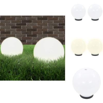 Vidaxl - LED-Gartenleuchten 2 Stk. Kugelförmig 20 cm pmma - led Gartenleuchte - Outdoor Beleuchtung Image