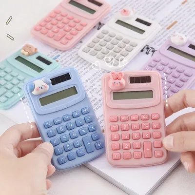 Portable Mini Cute Calculator Cartoon Digit Calculator Students Office School Supplies Stationery