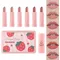 6 Colors Matte Lipstick Set, Matte Lipsticks, Mini Size Lipstick, Waterproof，Long Lasting Matte Velvet Lipstick