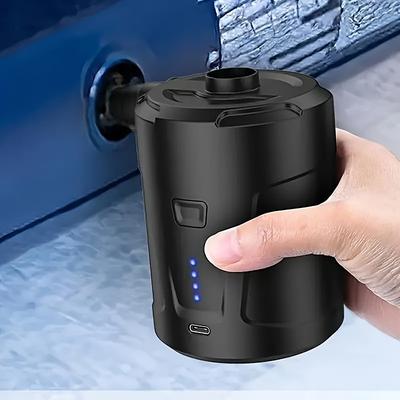 Compact USB Rechargeable Electric Air Pump - Wireless Inflation Device for Camping Portable for Inflatable Cushions Air Mattresses Boats Swimming Rings Made with Durable ABS Copper