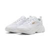 Sneaker PUMA "CASSIA 2.0", Gr. 38,5, weiß (puma weiß, puma gold, puma weiß), Textil, sportlich, Schuhe