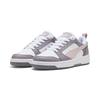 Sneaker PUMA "Rebound V6 Low Sneakers Erwachsene", Gr. 40.5, weiß mauve mist plum jam pink lila, Obermaterial: Textil, Synthetik; Futter: Textil; Innensohle: Textil; Laufsohle: Gummi, Schuhe