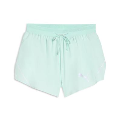 Laufshorts PUMA "RACEDAY ULTRAWEAVE 3" Split Shorts Damen", Damen, Gr. L, Normalgrößen, mint melt grün, Obermaterial: 100% Polyester; Innenhose: 100% Polyester; Unterer Bund: 11% Elasthan, 89% Polyester, unifarben, regular fit, Hosen Image