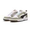 Sneaker PUMA "Rebound V6 Low Sneakers Erwachsene", Gr. 48, weiß schwarz ice coffee beige, Obermaterial: Textil, Synthetik; Futter: Textil; Innensohle: Textil; Laufsohle: Gummi, Schuhe