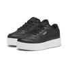 Sneaker PUMA "Carina Street Sneakers Mädchen", Kinder, Gr. 29, schwarz-weiß (schwarz rose gold weiß metallic), Obermaterial: Synthetik; Futter: Textil; Innensohle: Textil; Laufsohle: Gummi, Schuhe