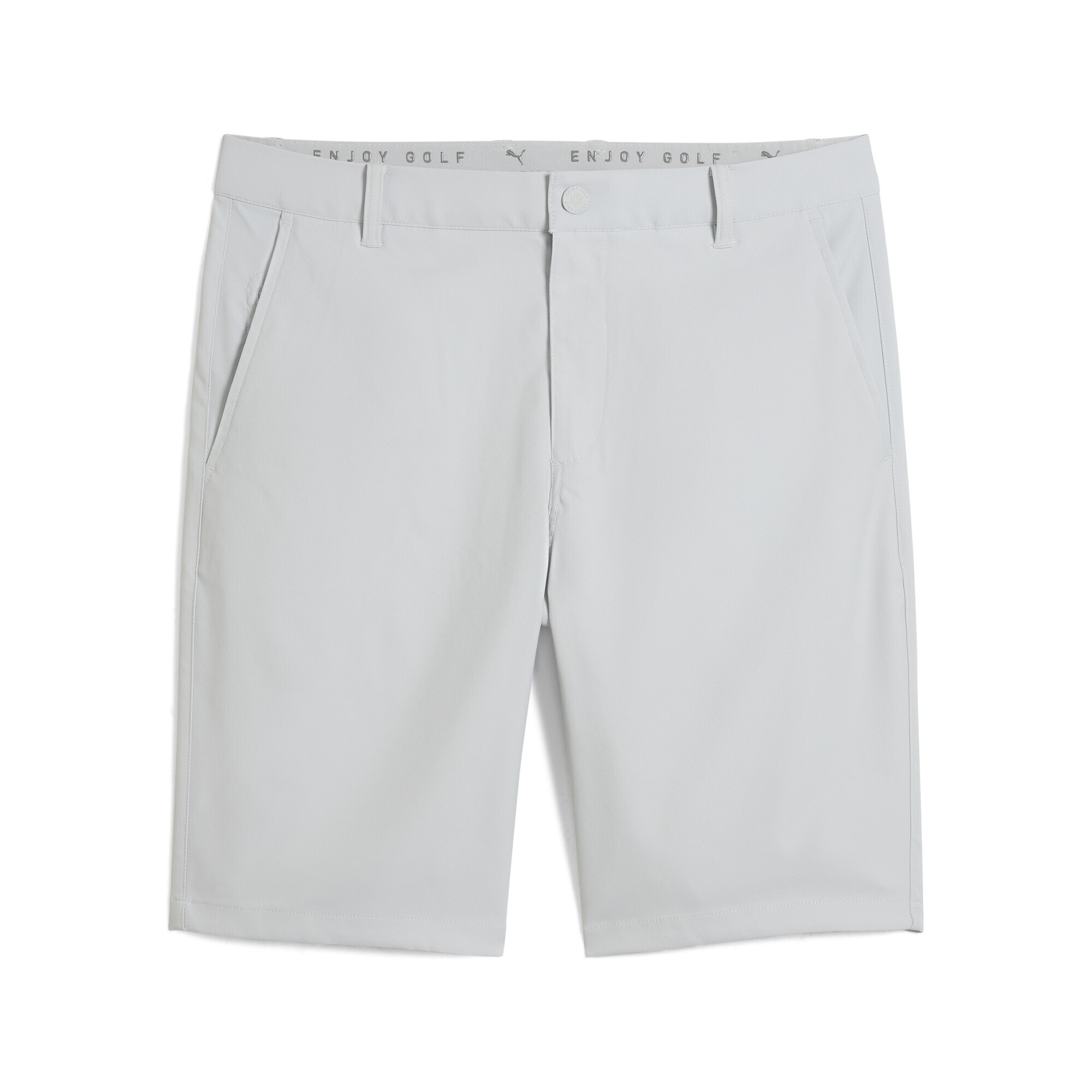 Golfshorts PUMA "Dealer 10" Golfshorts Herren", Damen, Gr. 34, Normalgrößen, grau (ash gray), Obermaterial: 100% Polyester; Tasche – Oben: 100% Polyester, unifarben, Hosen