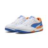 Sneaker PUMA "Rebound Retro Sneakers Erwachsene", Gr. 48, weiß team royal rickie orange blau, Obermaterial: Textil, Kuhleder, Synthetik; Futter: Textil; Innensohle: Textil; Laufsohle: Gummi, Schuhe