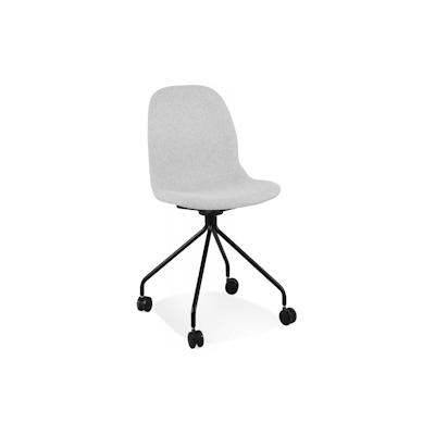 Bürostuhl aus Metall und Textil in Dunkelgrau | Schreibtischstuhl mit 360° Drehfunktion | Computerstuhl mit gepolsterter Sitzfläche | Kadima Design Image