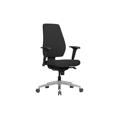 KADIMA DESIGN Bürostuhl DARIUS mit Stoff-Bezug in Schwarz, Design Schreibtisch-Stuhl mit Synchromechanik & Armlehnen, Drehstuhl Drehsessel ergonomisch 120 Image