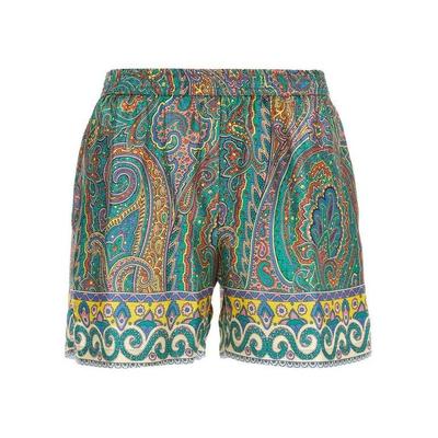Silk Shorts - Blue - Etro Shorts