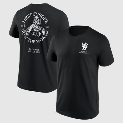 Chelsea First Europe, Now the World Grafik-T-Shirt – Schwarz – Herren Image