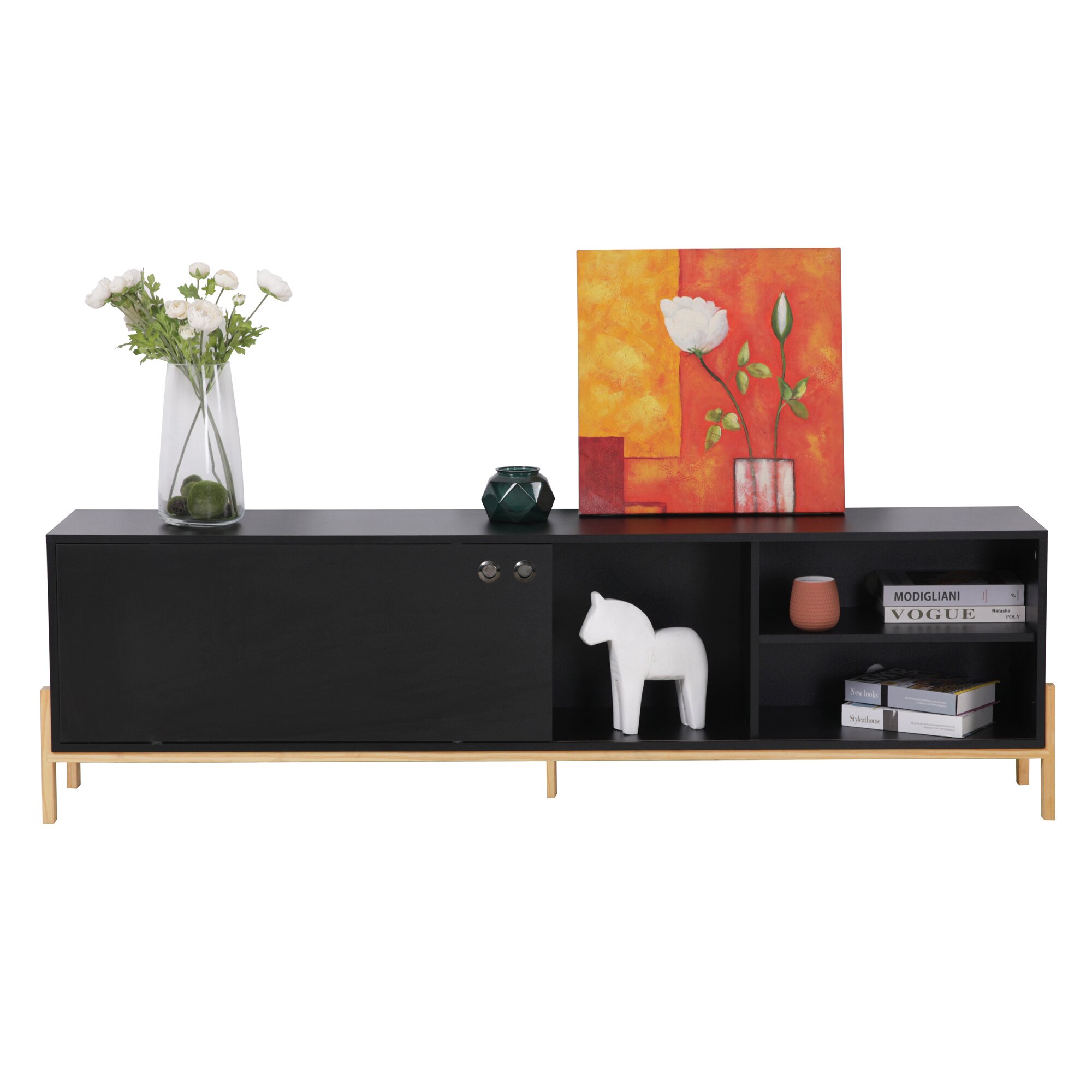 Möbilia »Brunno« Lowboard I 180x53,5x33,5 cm