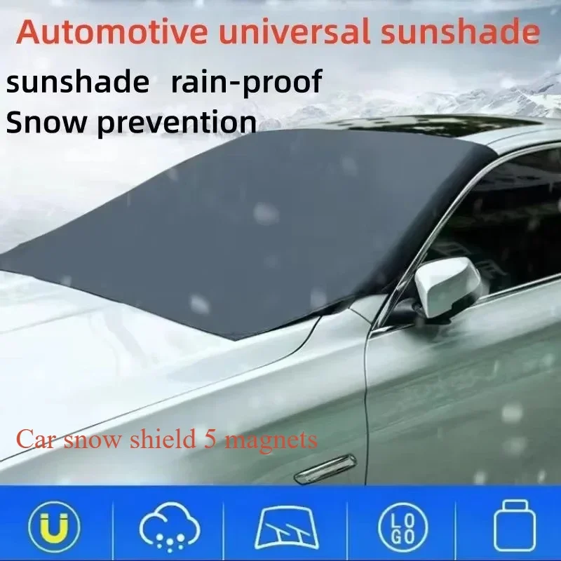 Magnetische Auto Frontscheibe Abdeckung Automobil Sonnenschutz Abdeckung Auto Windschutzscheibe Schnee Sonnenschutz Wasserdichte Auto Abdeckung Image