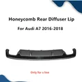 Labbro paraurti posteriore diffusore automatico stile nido d'ape grigio per Audi A7 S Line 2016 2017 2018 aggiornamento tubi Exhasut diffuso stile S7
