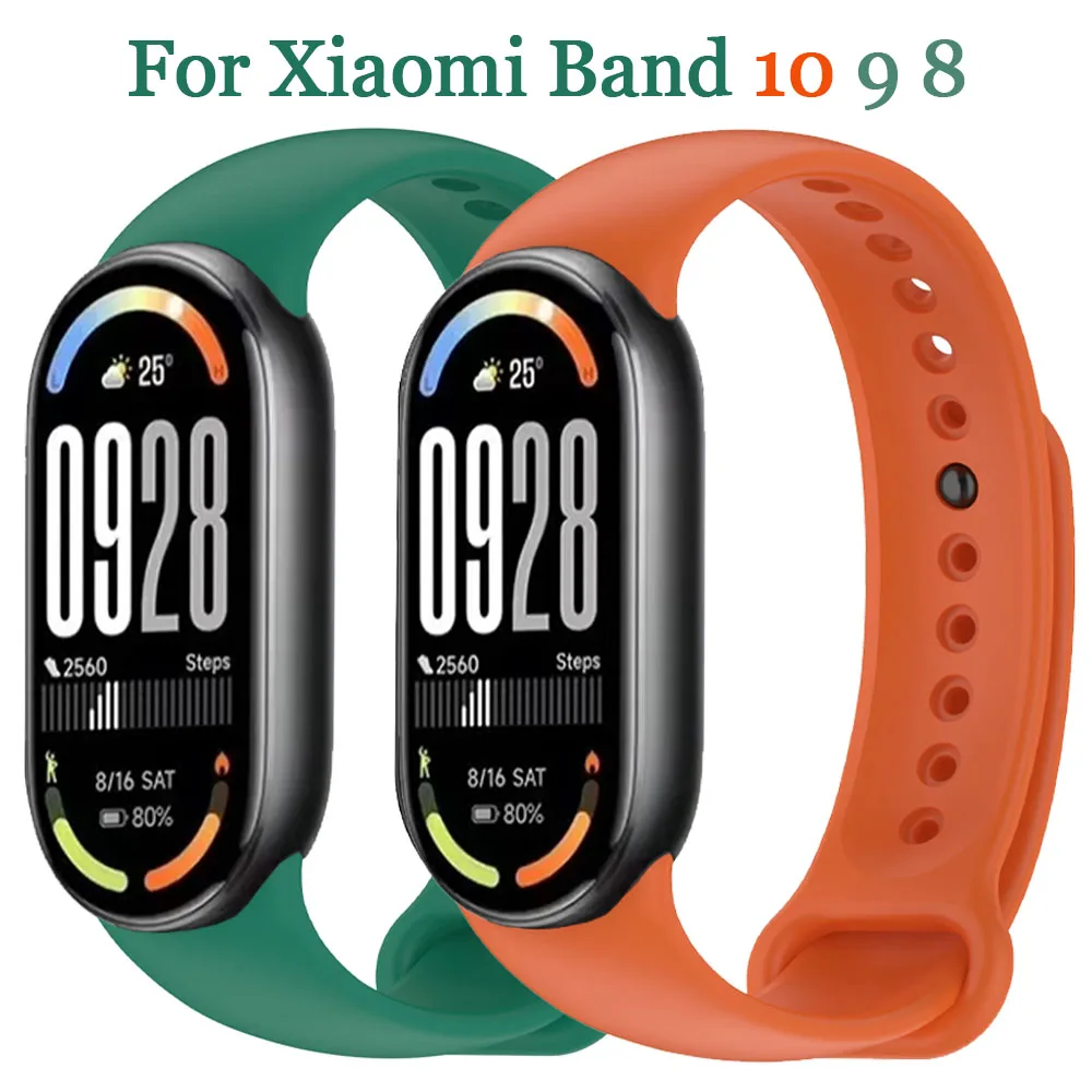 Sportliches weiches Silikonarmband für Xiaomi Band 10 9 8 Ersatzarmband Mi Band 10 Armbandzubehör Xiaomi MiBand 9 8 Correa Image