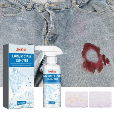 Portable Stain Remover 60ml Clothes Cleaner for Tough Stains Oil Grease Yellowing Pre Wash Treatment Fast Acting Spot Travel