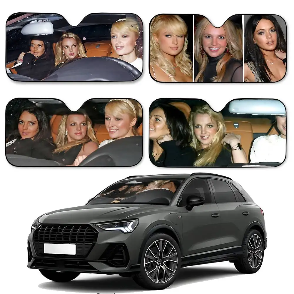 Paris Britney Lindsay-Hilton Auto-Sonnenschutz, Auto-Sonnenschutz, universelle Windschutzscheibe, faltbares Visier Image
