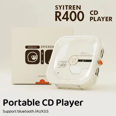 R400 HIFI Portable CD Player Bluetooth 5.3 Specialty High Quality CD Album Walkman Player Built-in 2000mAh High Capacity Battery