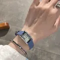Nouveau luxe bleu ceinture étanche dames montre à la mode Simple classique étudiant mode automatique montre à Quartz cadeau d'anniversaire 2025